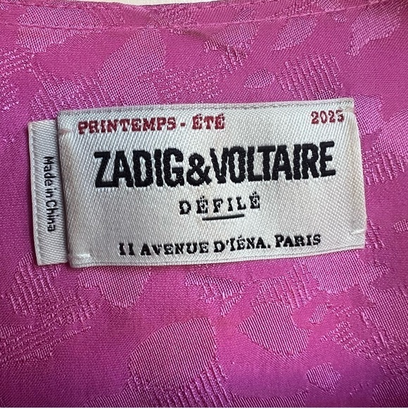 Zadig & Voltaire Renew 100% Silk Jac Leo Tulipe Leopard Jacquard Midi Dress, XS - Picture 10 of 16